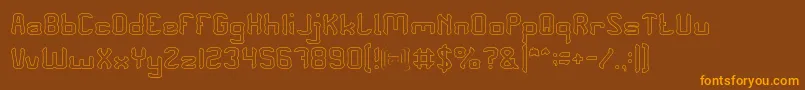 PLEASE FORGIVE ME Hollow Font – Orange Fonts on Brown Background