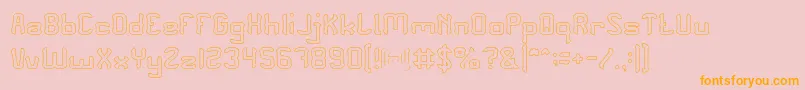 PLEASE FORGIVE ME Hollow Font – Orange Fonts on Pink Background
