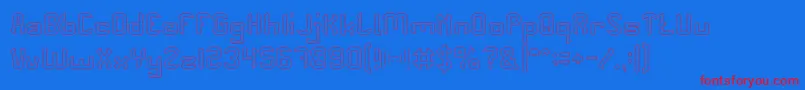 PLEASE FORGIVE ME Hollow Font – Red Fonts on Blue Background