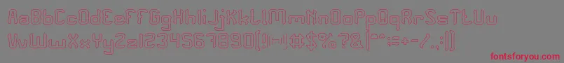 PLEASE FORGIVE ME Hollow-Schriftart – Rote Schriften auf grauem Hintergrund