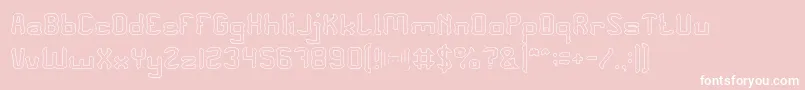 PLEASE FORGIVE ME Hollow Font – White Fonts on Pink Background
