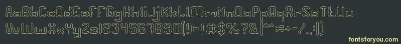 PLEASE FORGIVE ME Hollow Font – Yellow Fonts on Black Background