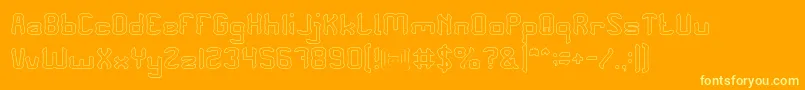 PLEASE FORGIVE ME Hollow Font – Yellow Fonts on Orange Background
