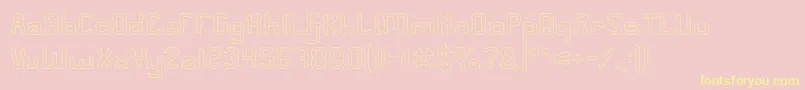 PLEASE FORGIVE ME Hollow Font – Yellow Fonts on Pink Background