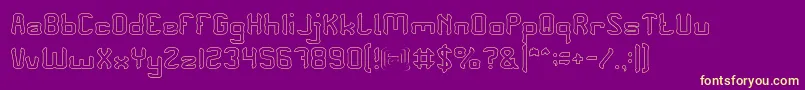 Fonte PLEASE FORGIVE ME Hollow – fontes amarelas em um fundo roxo