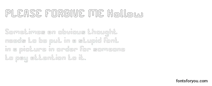 Schriftart PLEASE FORGIVE ME Hollow