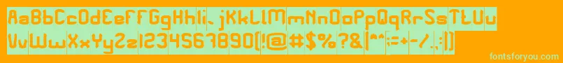 PLEASE FORGIVE ME Inverse Font – Green Fonts on Orange Background
