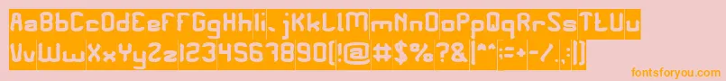 PLEASE FORGIVE ME Inverse Font – Orange Fonts on Pink Background
