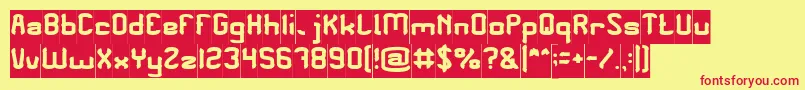 PLEASE FORGIVE ME Inverse Font – Red Fonts on Yellow Background