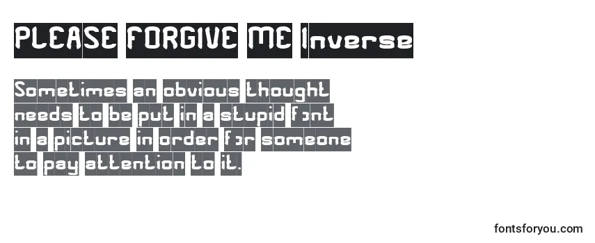 Schriftart PLEASE FORGIVE ME Inverse