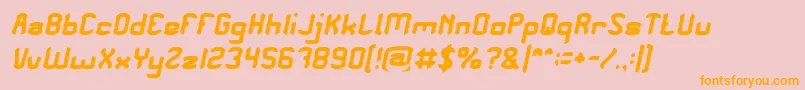 Please Forgive Me Italic Font – Orange Fonts on Pink Background