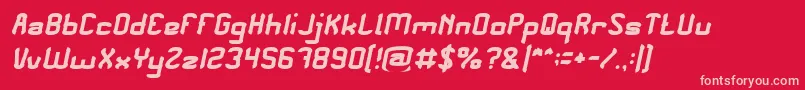 Please Forgive Me Italic Font – Pink Fonts on Red Background