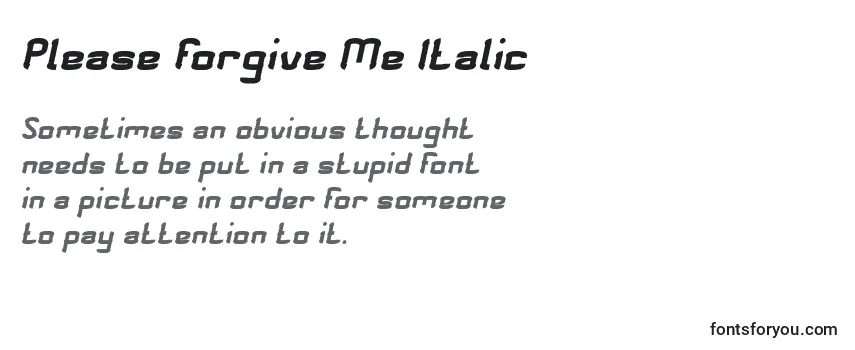 Please Forgive Me Italic-fontti