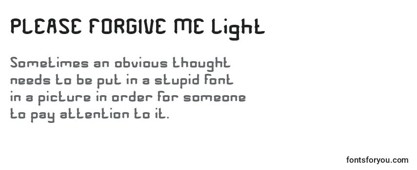 PLEASE FORGIVE ME Light Font