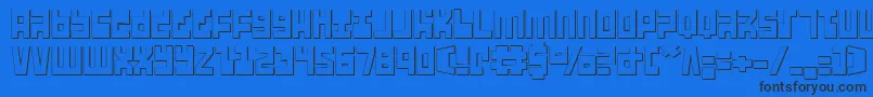 Ufohunter3D Font – Black Fonts on Blue Background