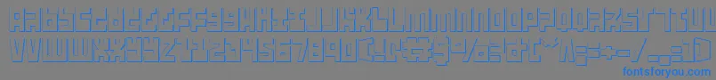 Ufohunter3D Font – Blue Fonts on Gray Background