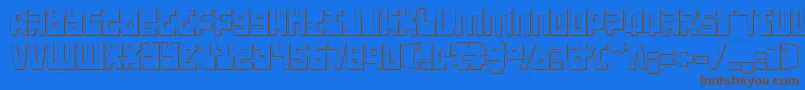 Ufohunter3D Font – Brown Fonts on Blue Background