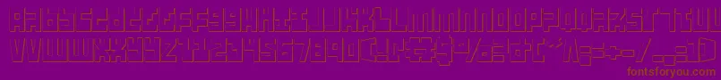 Ufohunter3D Font – Brown Fonts on Purple Background