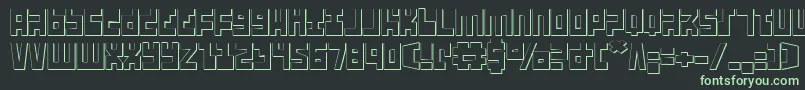 Ufohunter3D Font – Green Fonts on Black Background