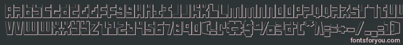 Ufohunter3D Font – Pink Fonts on Black Background