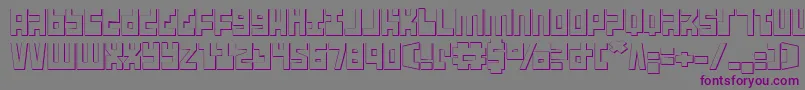 Ufohunter3D Font – Purple Fonts on Gray Background