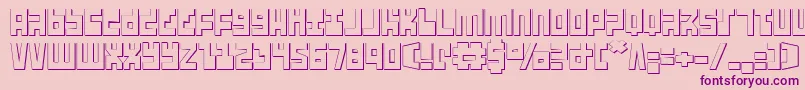 Ufohunter3D Font – Purple Fonts on Pink Background