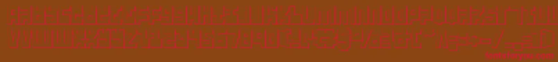 Ufohunter3D Font – Red Fonts on Brown Background