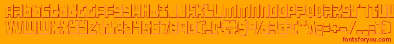 Ufohunter3D Font – Red Fonts on Orange Background