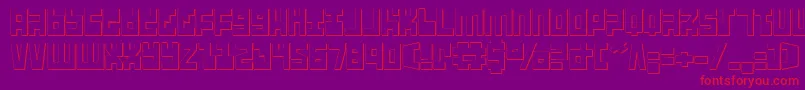 Ufohunter3D Font – Red Fonts on Purple Background