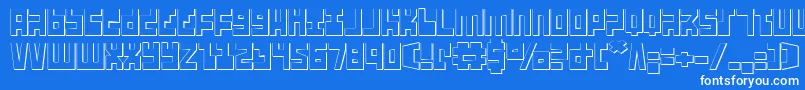 Ufohunter3D Font – White Fonts on Blue Background