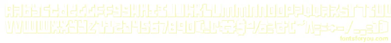 Ufohunter3D Font – Yellow Fonts on White Background