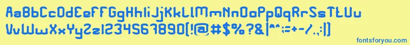 PLEASE FORGIVE ME Font – Blue Fonts on Yellow Background