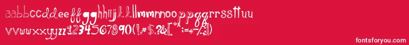 Please Show Me Love Demo Font – White Fonts on Red Background