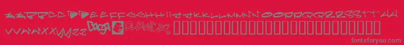 Pleiades Font – Gray Fonts on Red Background