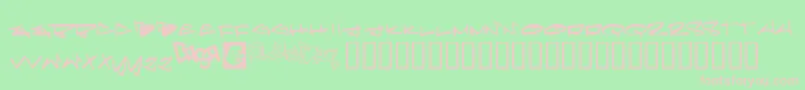 フォントPleiades – 緑の背景にピンクのフォント