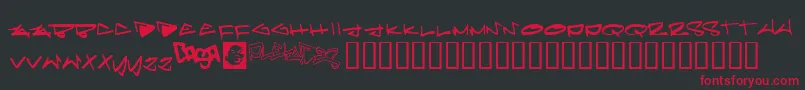 Pleiades Font – Red Fonts on Black Background