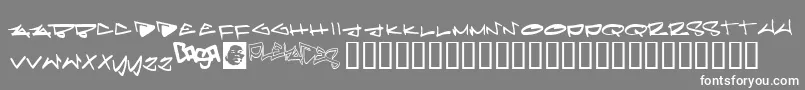 Pleiades Font – White Fonts on Gray Background