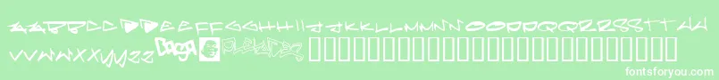 Pleiades Font – White Fonts on Green Background