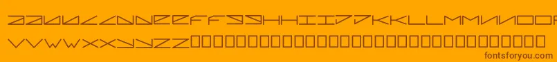 Pleiadian Font – Brown Fonts on Orange Background