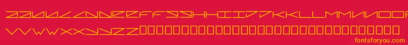Pleiadian Font – Orange Fonts on Red Background