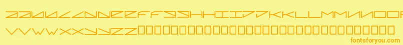 Pleiadian Font – Orange Fonts on Yellow Background