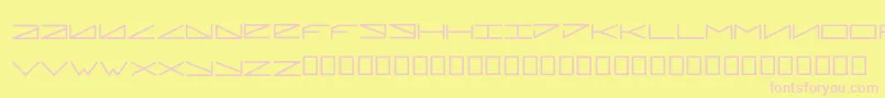Pleiadian Font – Pink Fonts on Yellow Background