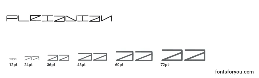 Pleiadian Font Sizes