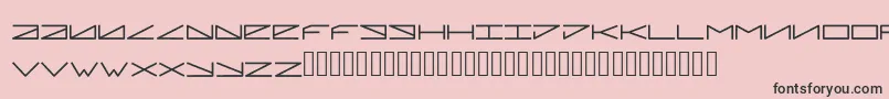 フォントPleiadian – ピンクの背景に黒い文字