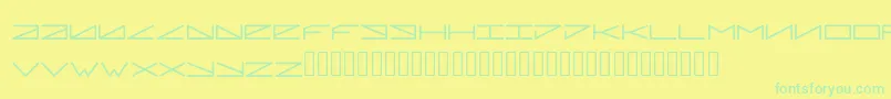 フォントPleiadian – 黄色い背景に緑の文字