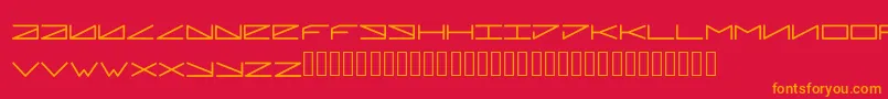 Pleiadian Font – Orange Fonts on Red Background