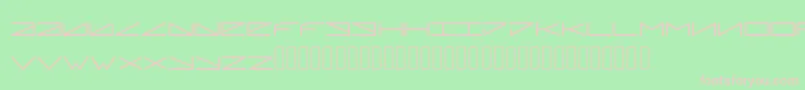 Pleiadian-Schriftart – Rosa Schriften auf grünem Hintergrund