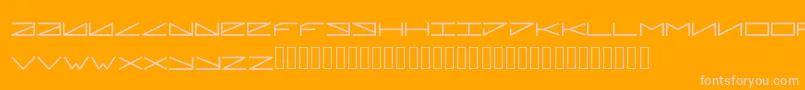 フォントPleiadian – オレンジの背景にピンクのフォント