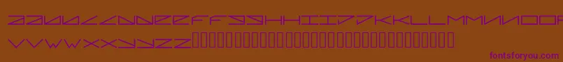 Pleiadian-Schriftart – Violette Schriften auf braunem Hintergrund
