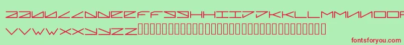 Pleiadian Font – Red Fonts on Green Background